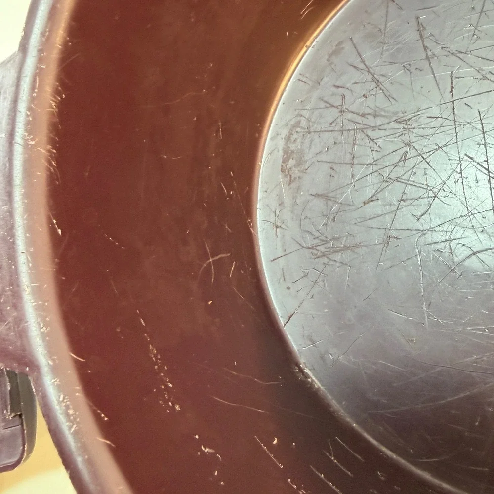 Pampered Chef Rice Cooker Plus 2 Quart Dark Purple Microwave Steamer 8 Cup READ
